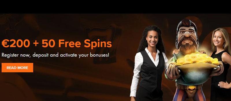 Voorbeeld gratis spins bonus bij registratie bij Casino Winner